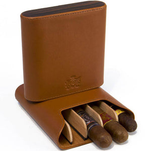 5 Cigar Showband Sunrise Tan and Ebony Case