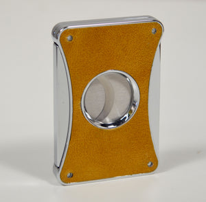 Brizard and Co Elite Series 2 Camel and Ostrich Blue Leather Cigar Cutter