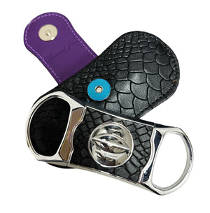 Brizard & Co V Cutter with Pouch - Python and Racing Purple