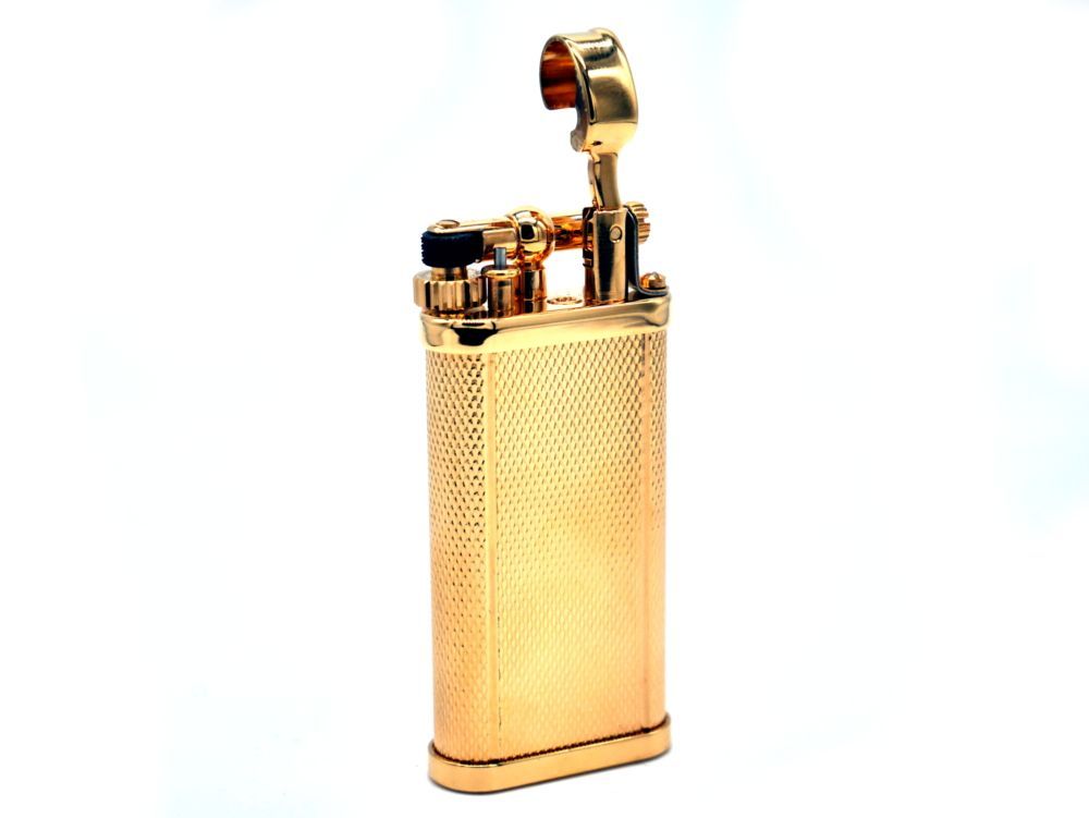 konjugat Billy kost Dunhill Unique Barley Gold Plated Lighter Flint Lighter – Lighters Direct