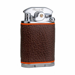 Brizard & Co. Gatsby Full Grain Leather and Orange Triple Torch Flame Table Lighter