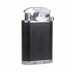 Brizard & Co. Gatsby Dakota Black Leather Triple Torch Flame Table Lighter