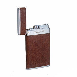 Brizard & Co. Brown Leather Sottile Single Torch Flame Lighter
