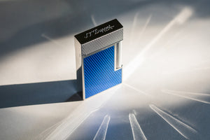 S. T. Dupont Ligne 2 Electric Blue Lacquer & Palladium Lighter