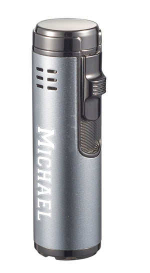 Visol Palisade Quad Flame Cigar Lighter - Silver