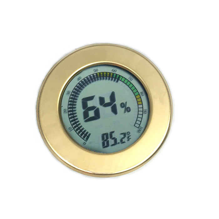 Visol Modern Circular Digital Hygrometer - Gold