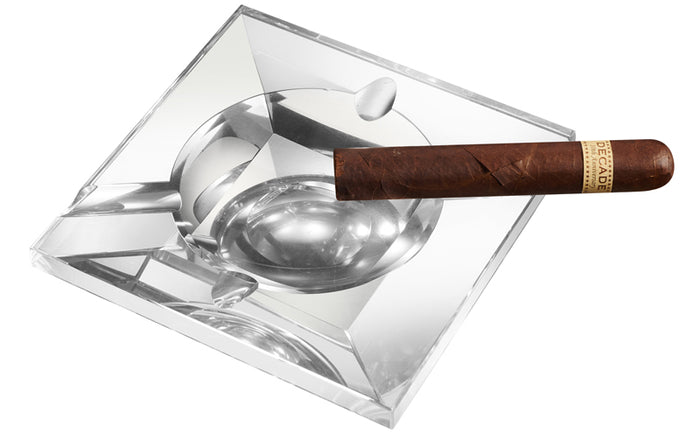 Kratos Square Crystal Cigar Ashtray