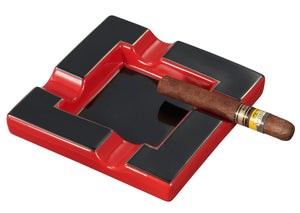 Visol Renner Red & Black Ceramic Cigar Ashtray