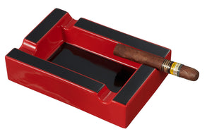Visol Wesley Red and Black Rectangular Cigar Ceramic Ashtray