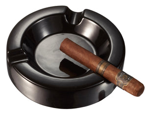 Visol Beatrix Circular Ceramic Cigar Ashtray - Black
