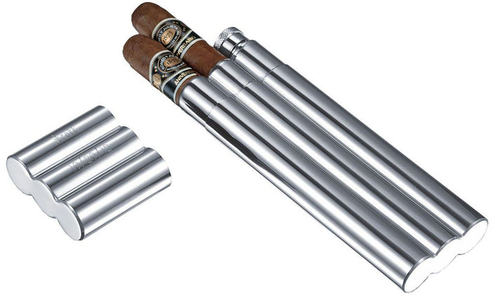 Mastiff Stainless Steel Cigar Case & Flask