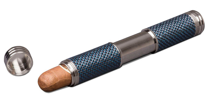Blue Kevlar Single Adjustable Cigar Tube