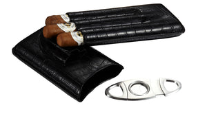 Lincoln Black Leather 3 Finger Case
