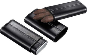 Visol Santa Fe Black Leather Cigar Case