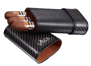 Trinity Black Carbon Fiber & Leather Cigar case