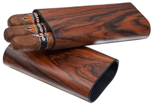 Bruce Natural Wood Cigar Case - 3 Cigars