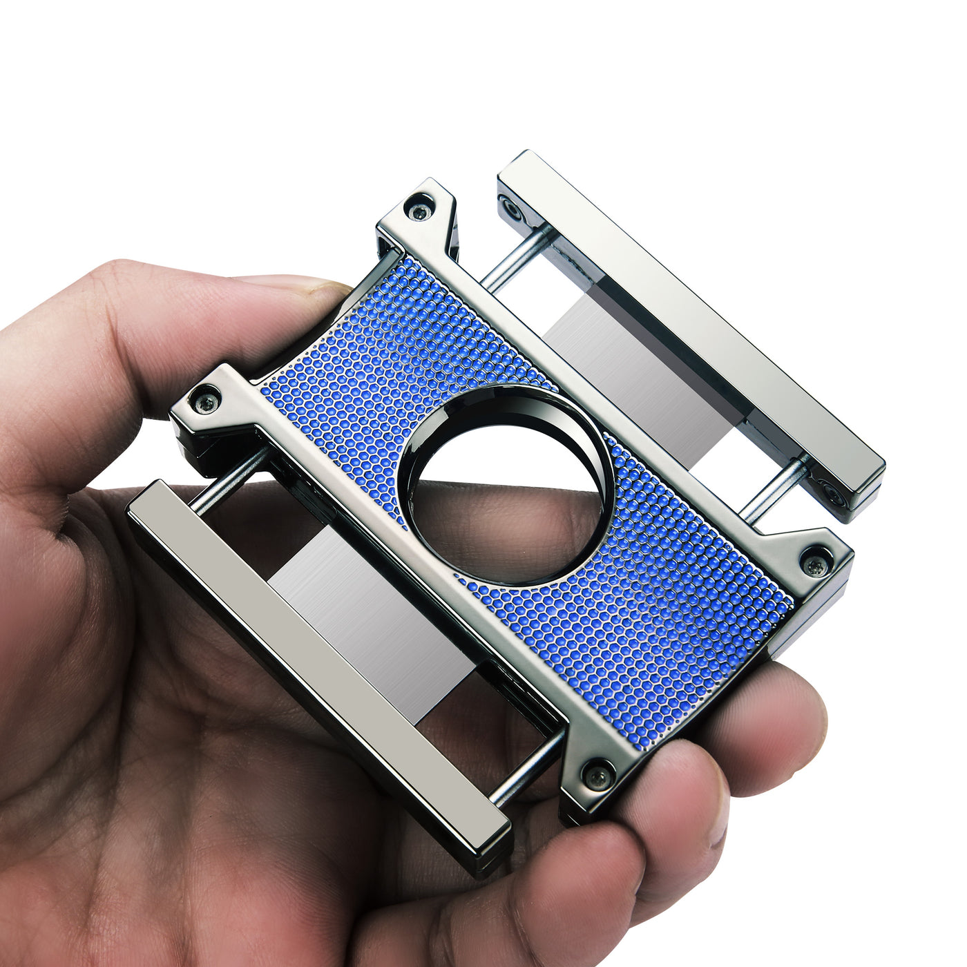 Visol Ridge Cut Blue Cigar Cutter – Lighters Direct