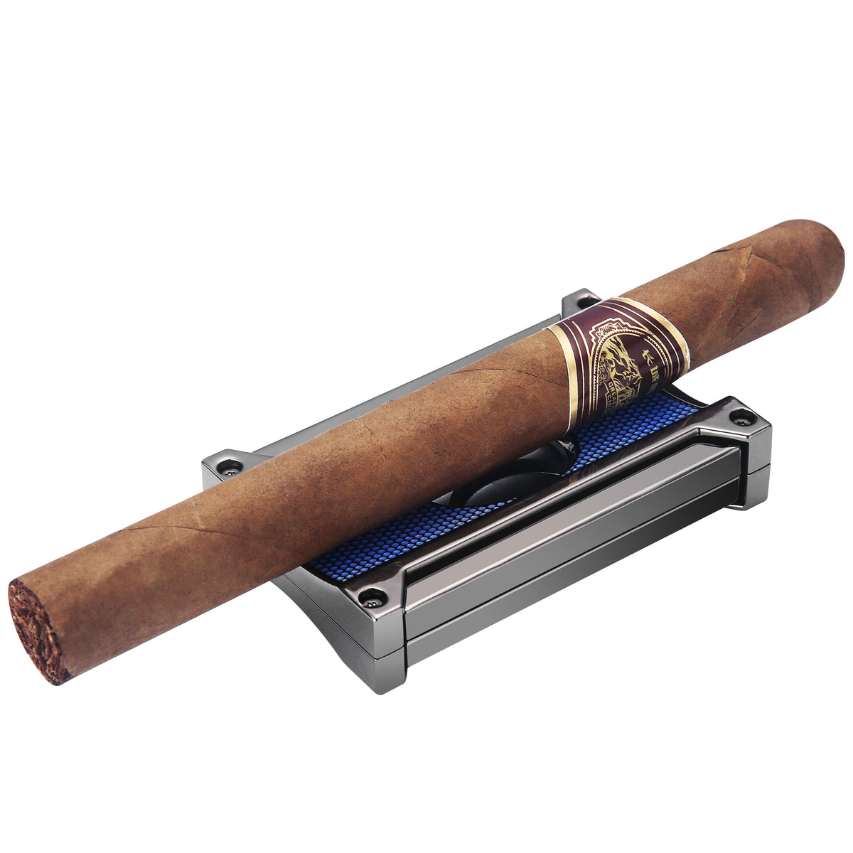 Visol Ridge Cut Blue Cigar Cutter – Lighters Direct