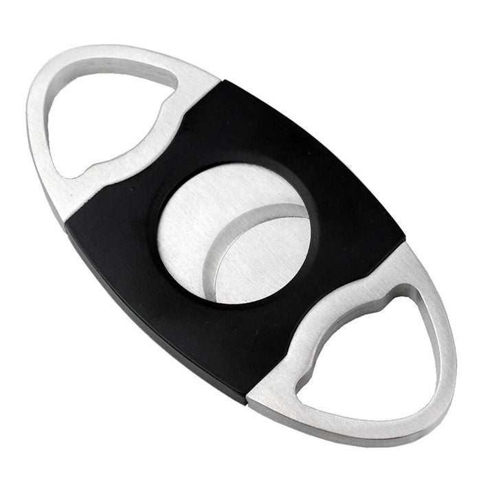 Perfecto Black and Stainless Steel Double Guillotine Cigar Cut
