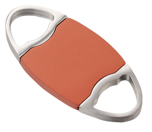 Visol Perfecto Orange and Stainless Steel Double Guillotine Cigar Cutter