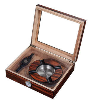 Visol Eiger Desktop Humidor, Ashtray, & Cutter Gift Set