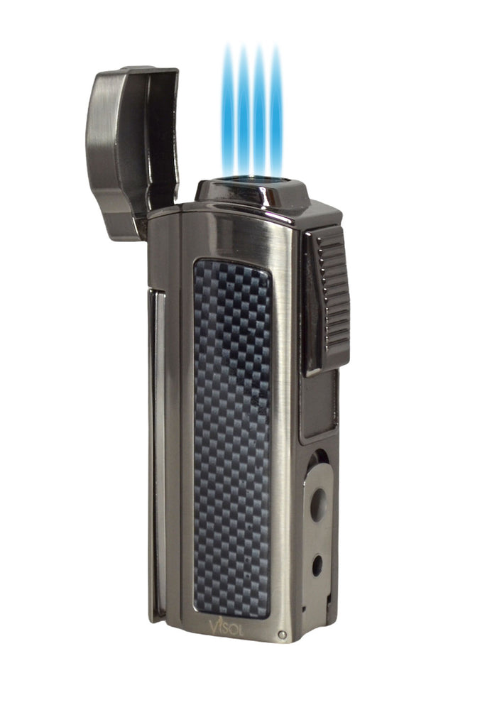 Visol Maui Quad Flame Table Lighter - Gunmetal