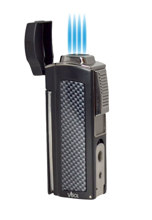 Visol Maui Quad Flame Table Lighter - Black