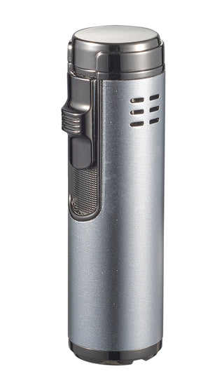Visol Palisade Quad Flame Cigar Lighter - Silver