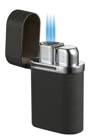 Visol Triflow Triple Flame Table Lighter - Black Crackle