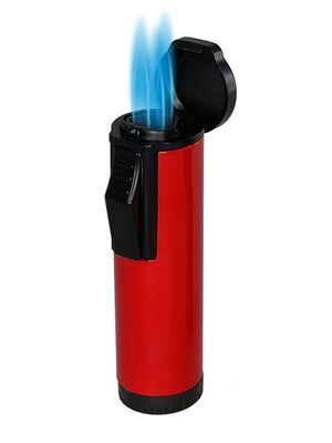 Visol Hades Red Lacquer Triple Torch Cigar Lighter