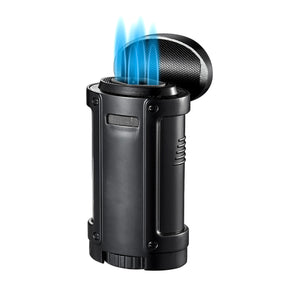 Visol Rhino Black Quad Flame Torch Cigar Lighter