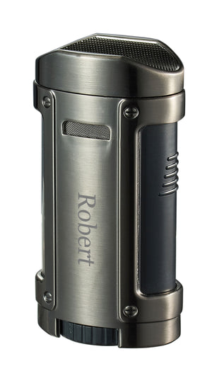 Rhino Quad Torch Cigar Lighter - Gunmetal