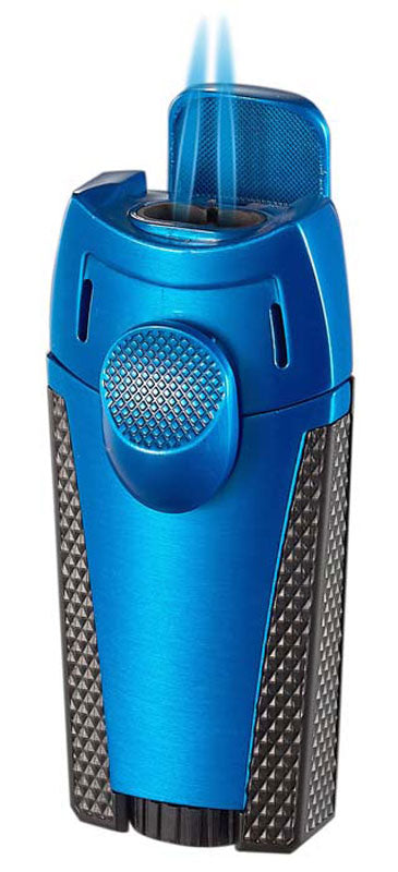 Visol Meru Dual Torch Cigar Lighter - Blue