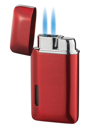 Visol Nevis Dual Torch Cigar Lighter - Red