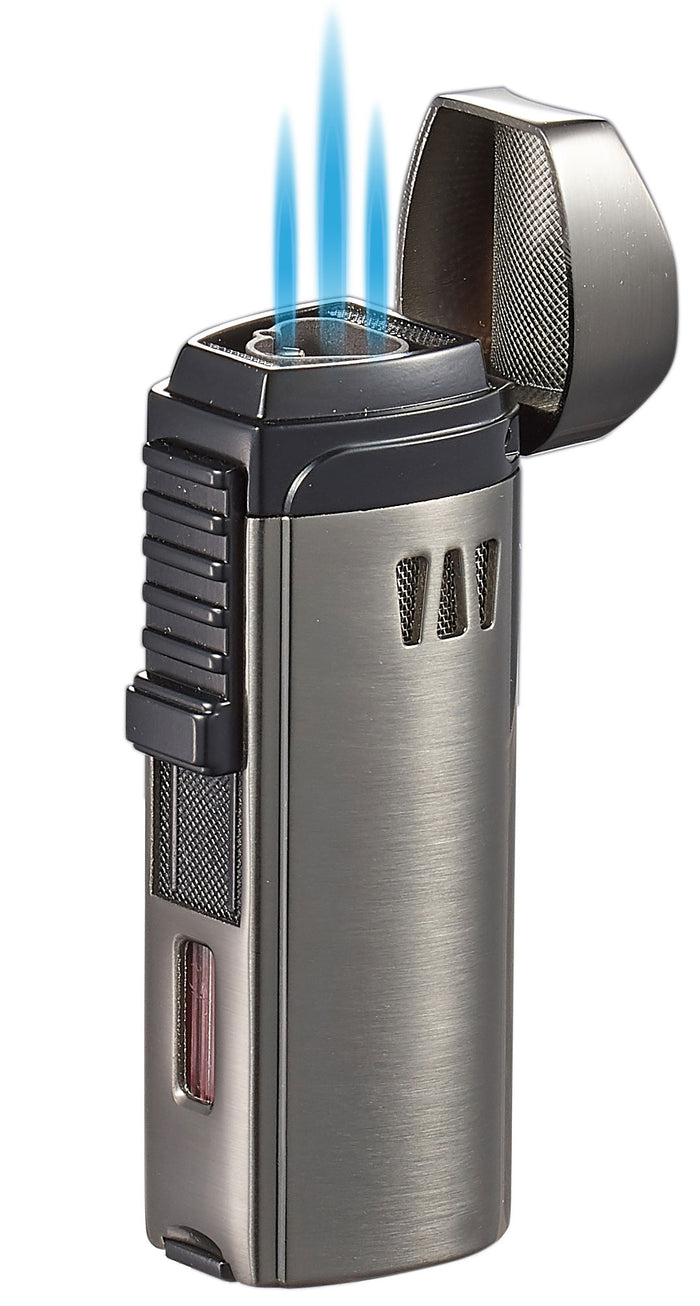 Visol Denali Triple Torch Cigar Lighter - Gun Metal