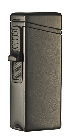 Visol Ridge Black Single Flame Torch Lighter with Cigar Rest