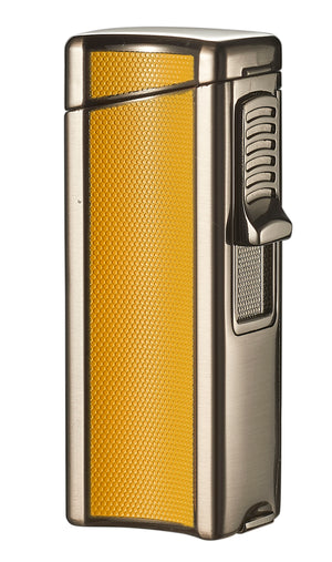 Visol Ridge Yellow Single Flame Torch Lighter with Cigar Rest