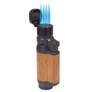 Visol Bulldog Quad Flame Lighter - Wood