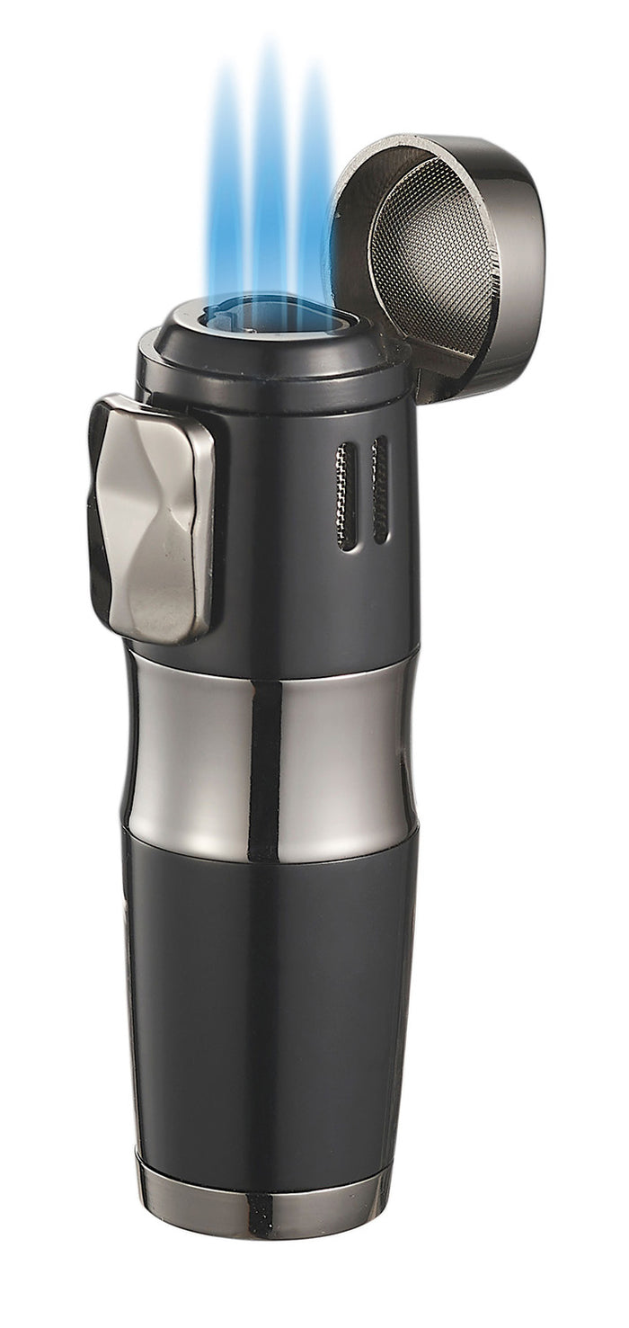 Visol Epic Triple Flame Black Cigar Lighter