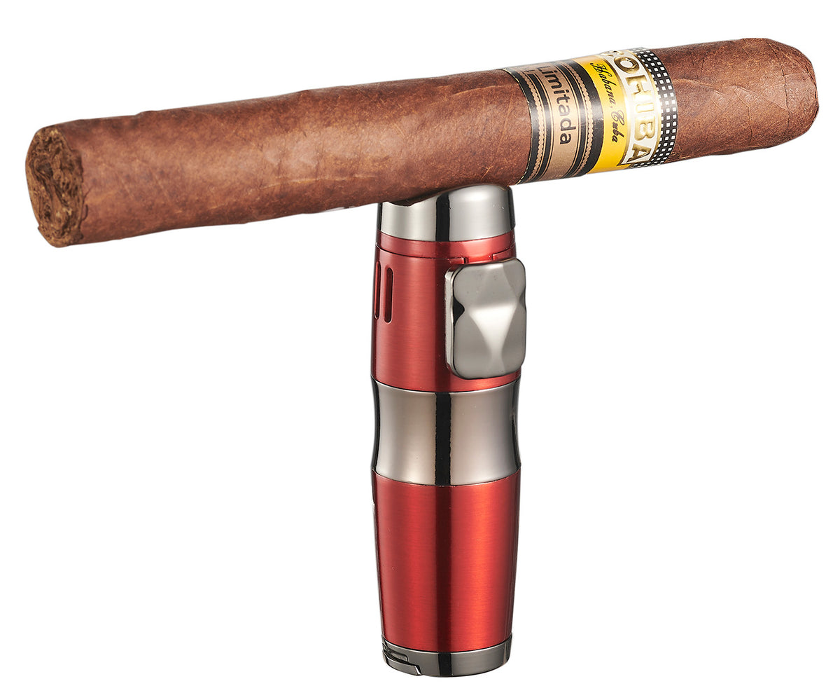 Visol Epic Triple Flame Red Cigar Lighter Lighters Direct