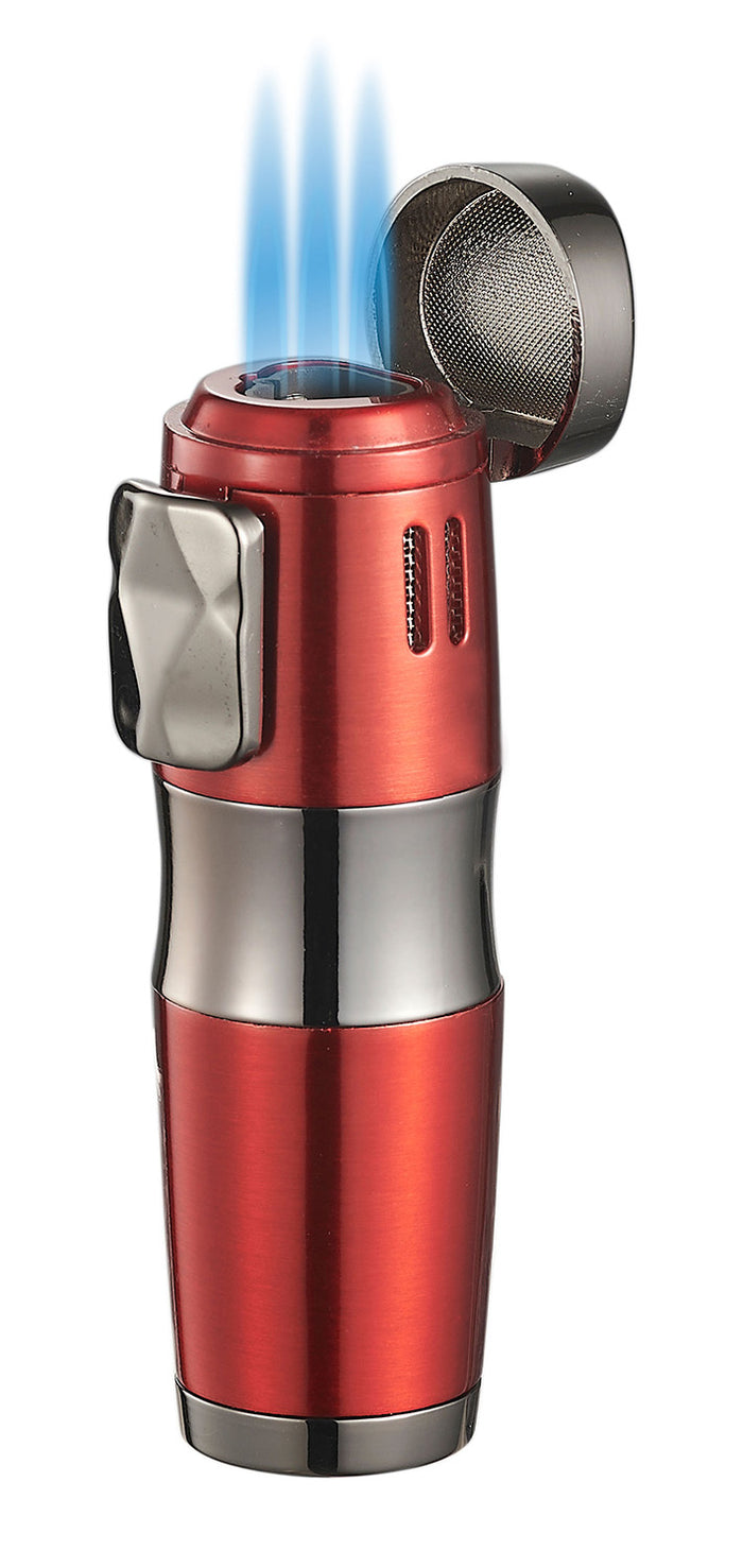 Visol Epic Triple Flame Red Cigar Lighter