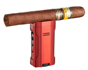 Visol Rhino 2.0 Red Quad Flame Torch Cigar Lighter