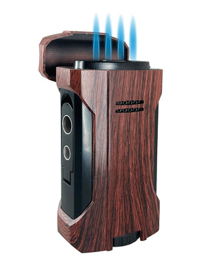 Visol Rhino 2.0 Wood Quad Flame Cigar Lighter