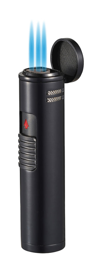 Visol Cobra Triple Flame Cigar Lighter - Black