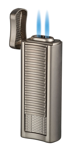 Visol Tiger Double Flame Cigar Lighter - Gunmetal