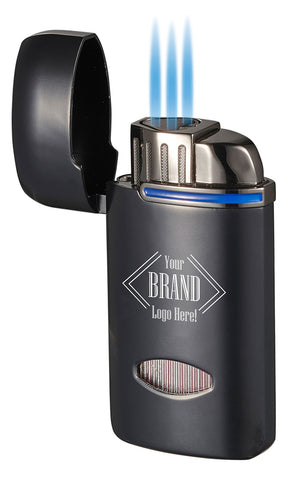 Visol Panda Triple Flame Cigar Lighter - Black