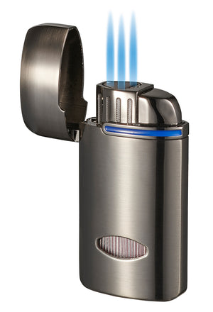 Visol Panda Triple Flame Cigar Lighter - Gunmetal