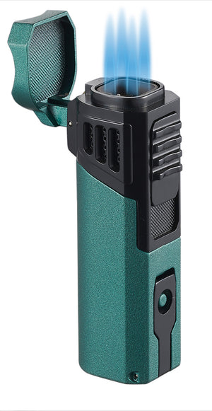 Visol Capitan Quad Flame Torch Lighter - Forest Green