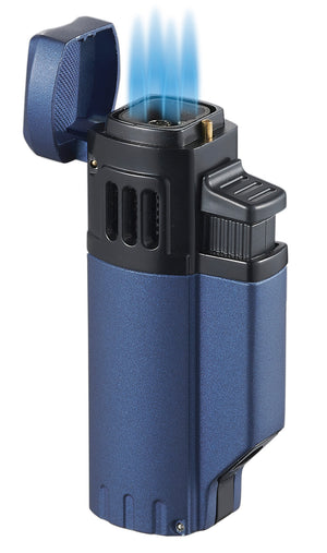 Visol Contempo Quad Flame Torch Lighter - Indigo Blue