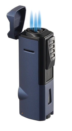 Visol Colonel Triple Flame Torch Lighter - Indigo Blue